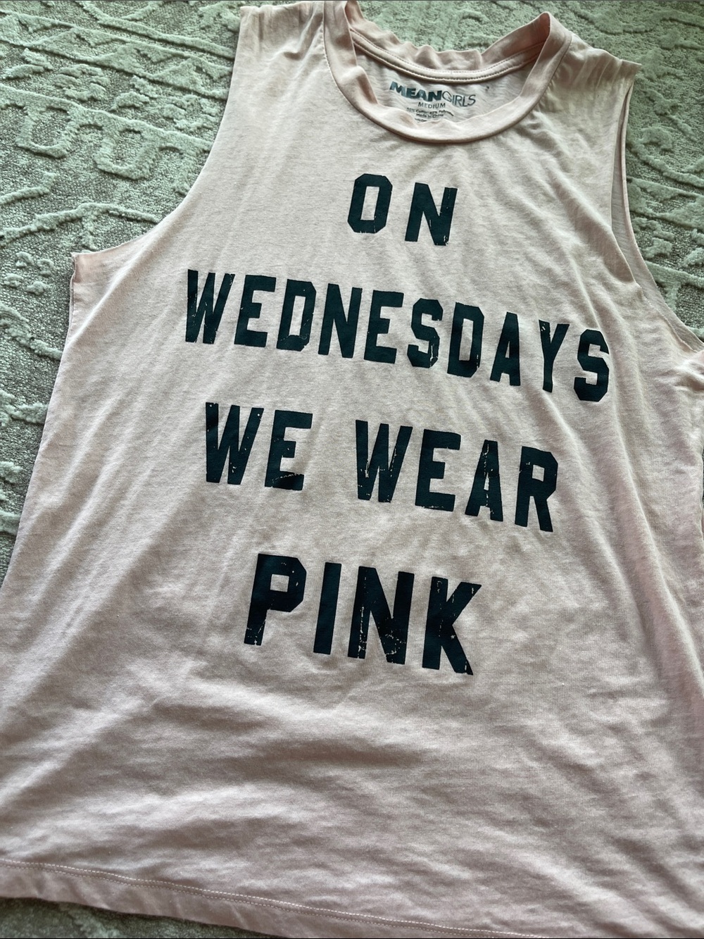 Mean Girls Pink Graphic Tank Top - Light Pink